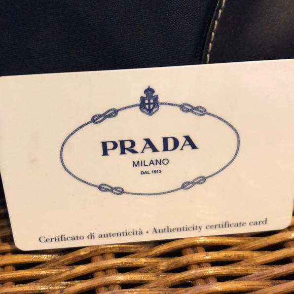prada certificate card
